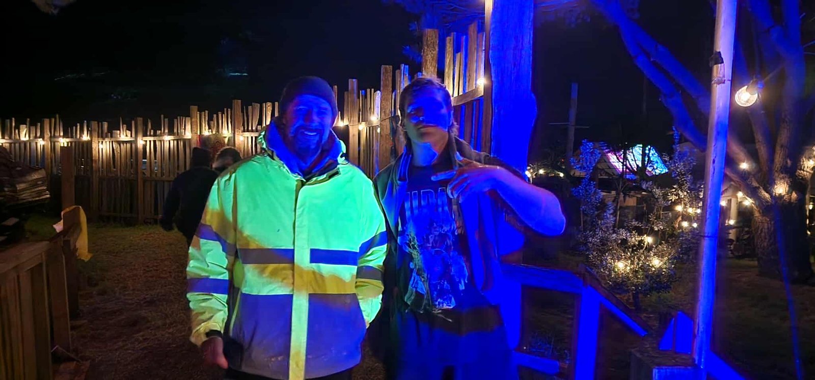 Night patrols through campsite area